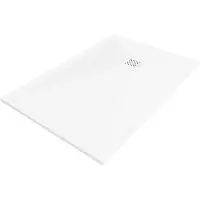 Mexen Stone+ rechthoekige composiet douchebak 140 x 90 , wit, witte afdekking - 44109014-W