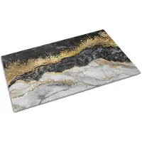 Coloray Deurmat voor binnen - Gouden Grote Deurmat - Gouden Marmer Binnenmat - Binnen Deurmat - Deurmat Groot - 150x100 cm