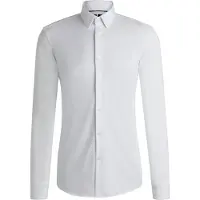 BOSS Slim-fit overhemd van een hoogwaardige katoenmix met stretch Maat 45