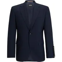 BOSS Regular-fit colbert van stretchwol
