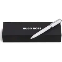 BOSS Balpen met witte glanslak en logoring