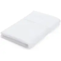BOSS Witte katoenen gastenhanddoek met logostiksel