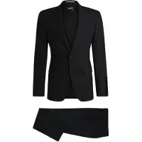 BOSS Tweedelig slim-fit pak van stretchwol Maat 58