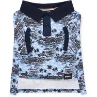 BOSS Katoenen polo voor honden met palmboomprint Maat S