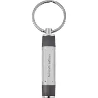 BOSS Geribbelde bronzen sleutelhanger met 3D-logo
