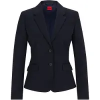 HUGO Single-breasted blazer van stretchmateriaal met notch-revers Maat 32