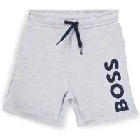 BOSS Kindershort van fleece met verticale logoprint Maat 74