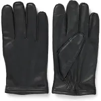 BOSS Touchscreenvriendelijke leren handschoenen met metalen logodetail