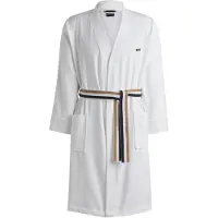 BOSS Ochtendjas van katoen met riem met de signature-stripe