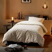 De Witte Lietaer Dekbedovertrek Tango Dentree Soft white Flanel-140 x 200 / 220 cm | 1-Persoons