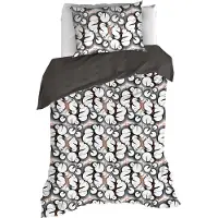 De Witte Lietaer Dekbedovertrek Lilypad Black Percal-140 x 200 / 220 cm | 1-Persoons