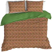 De Witte Lietaer Dekbedovertrek Flowerpower Green Bee Percal-240 x 200 / 220 cm | Lits-Jumeaux