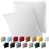 Blumtal Kussensloop Microvezel Kussenhoes 40 x 40 cm - Wit - Met Rits - Set van 2