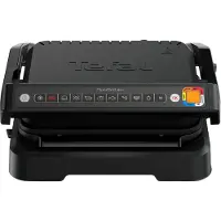 Tefal OptiGrill 4in1 GC7748 – Intelligente Contactgrill – Grill, Tafelbarbecue, Oven en Complete Maaltijd – 9 Automatische programma's – Gaarheidsindicator – 2100W – Zwart/RVS