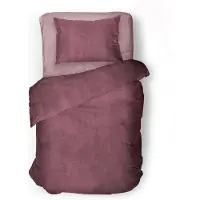 Eleganzzz Dekbedovertrek Velvet Uni - spicy red 140x200/220cm