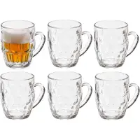 Vivalto Bierglazen - Bierpullen - transparant glas - 12x stuks - 280 ml - Cadeau - Vaderdag