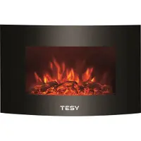 Tesy - Decoratieve elektrische haard - 1000-2000W - (36-42 m³) - Wandmontage - Zwart
