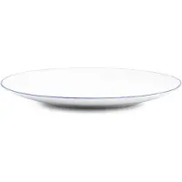 BonBistro Plat bord 24cm coupe blue rim Basic White (Set van 6)