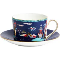 Wedgwood Wonderlust kop met schotel blue pagoda