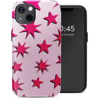Selencia Vivid Backcover met MagSafe voor de Apple iPhone 13 - Stars Rubine Red Light Pink