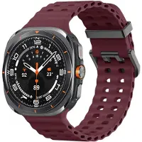 IMoshion Ocean Siliconenband voor de Samsung Galaxy Watch Ultra 2 (2026) / Ultra (2024/2025) - Wine Red