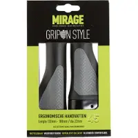 Mirage Fiets Handvatten - Comfortabel & Duurzaam - Zwart/Grijs