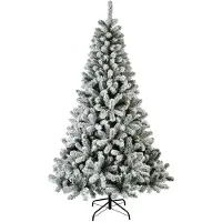 Everlands Monarch kunstkerstboom 240xø146cm | wit/met sneeuw
