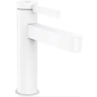 Hansgrohe Finoris - Wastafelmengkraan - Ééngreeps bediening - Met afvoerplug - 110mm - Mat Wit