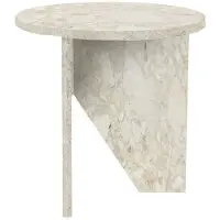 Muubs Verde Bijzettafel Ø40 Cm - Bijzettafels & buffetten Marmer Creme - 8490002000