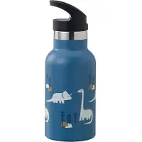 Fresk Dinosaur 350ml Thermal Bottle Blauw Kinderen
