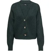 ONLY Gebreid vest 'ONLCarol' donkergroen
