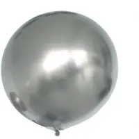 PartyPro Zilveren XXL Chroom Ballonnen (10 stuks / 90 cm)