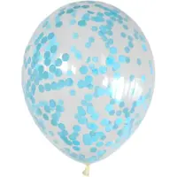 PartyPro Blauwe Confetti Ballonnen (10 stuks / 30 CM)