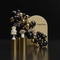 PartyPro Ballonnenboog (Black-Gold)