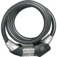 ABUS spiraalkabelslot Raydo Pro 1450/185 + TexKF-houder - cijferslot met verlichte LED-cijferwielen - -Security Level 4 - 185 cm