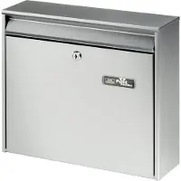 Burg wachter 61130 MAIL 5877 SI Brievenbus Staal Zilver Sleutelslot