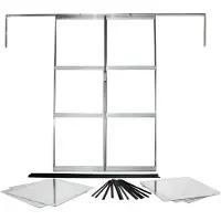 Pergart Kit Voor Dubbele Schuifdeur Voor Sirius Broeikas Geanodiseerd Aluminium