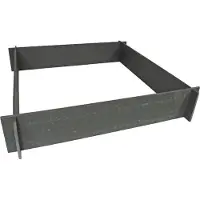 Nature kweekbed 100x100x19 cm - gerecyclede kunststof - 4 stuks