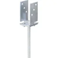 Alberts GAH.ALBERTS U-paalhouder 110x200 mm verstelbaar 71-131 mm voor inbedden in beton galv. geel verzinkt