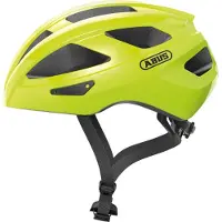 ABUS Rennfietshelm Macator - sportieve fietshelm voor beginners - ook geschikt voor mensen met een vlecht - voor dames en heren - geel, maat L (58-62 cm)