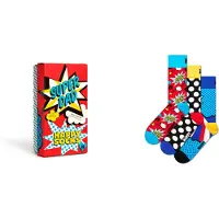 Happy socks Sokken 'Father's Day' lichtblauw / geel / rood / wit