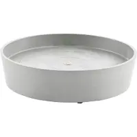 Ecopot's Schotel+wiel d50cm witgrijs