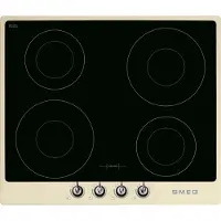 Smeg Inductie Kookplaat Kookplaat, Victoria, Inductie, 60 cm, Crème, Inbouw: Standaard
