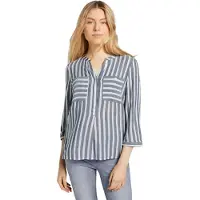 Tom Tailor Blouse smoky blue / wit