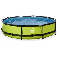 Exit Lime Frame Zwembad ø360 - Opzetzwembad - met Filterpomp - Rond - Groen