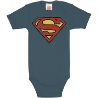 Logoshirt Rompertje/body donkerblauw / geel / rood
