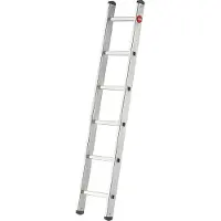 Hailo aluminium enkele ladder S60 ProfiStep UNO, 6 sporten