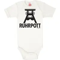 Logoshirt Rompertje/body 'Ruhrpott-Print' gemengde kleuren / wit