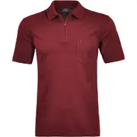 Ragman Softknit Regular Fit Polo shirt Korte mouw rood