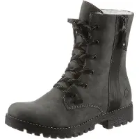 Bonprix Veterlaarsjes grijs gemêleerd / zwart